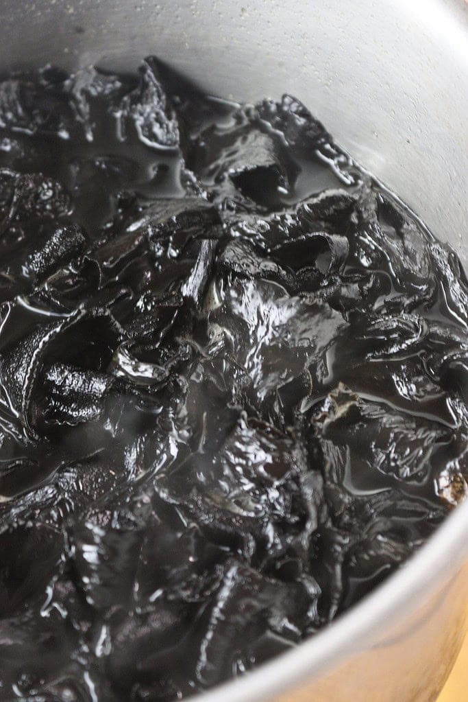 image of the jam before being fully cooked and before adding lemons